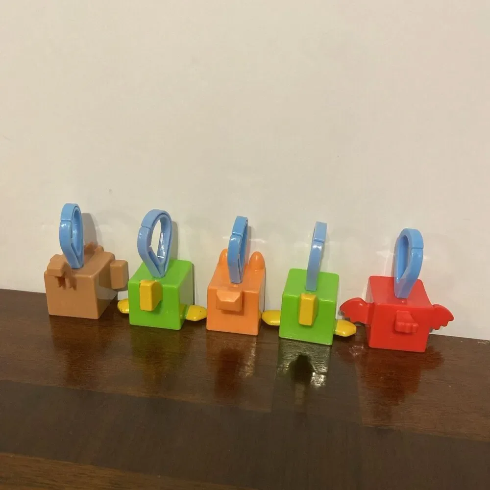 Lot of 5 McDonald's Pet Simulator Keychain Hangers Backpack Clips